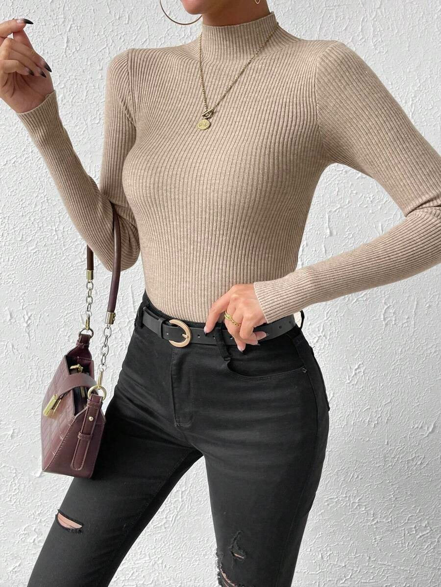 SHEIN كنزة خفيفة بلون مشمشي