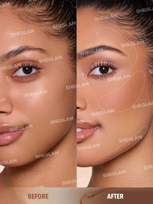 SHEGLAM Silk Haze Bronzer كريم كونتور غير دهني يدوم طويلاً