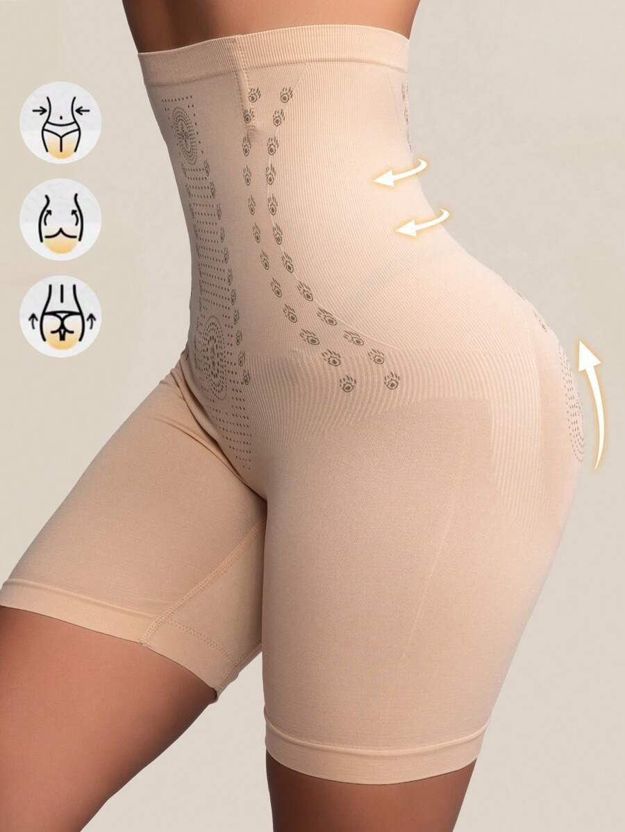 SHEIN شورت تشكيل عالي الخصر للتحكم في البطن وتحديد الخصر