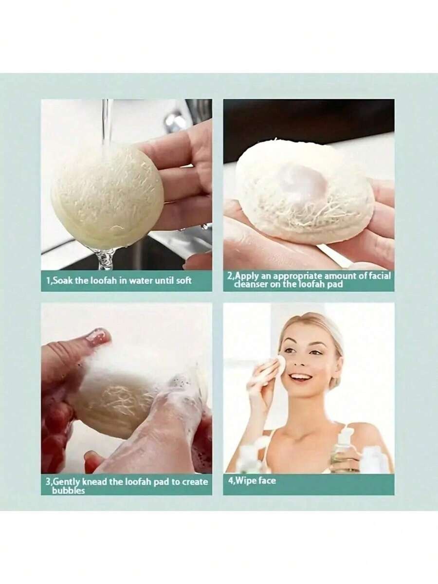 SHEIN وسادة تنظيف وجه من لوفة ناعمة