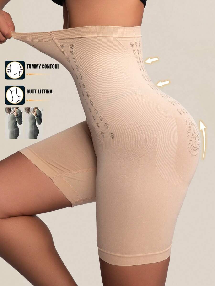SHEIN شورت تشكيل عالي الخصر للتحكم في البطن وتحديد الخصر