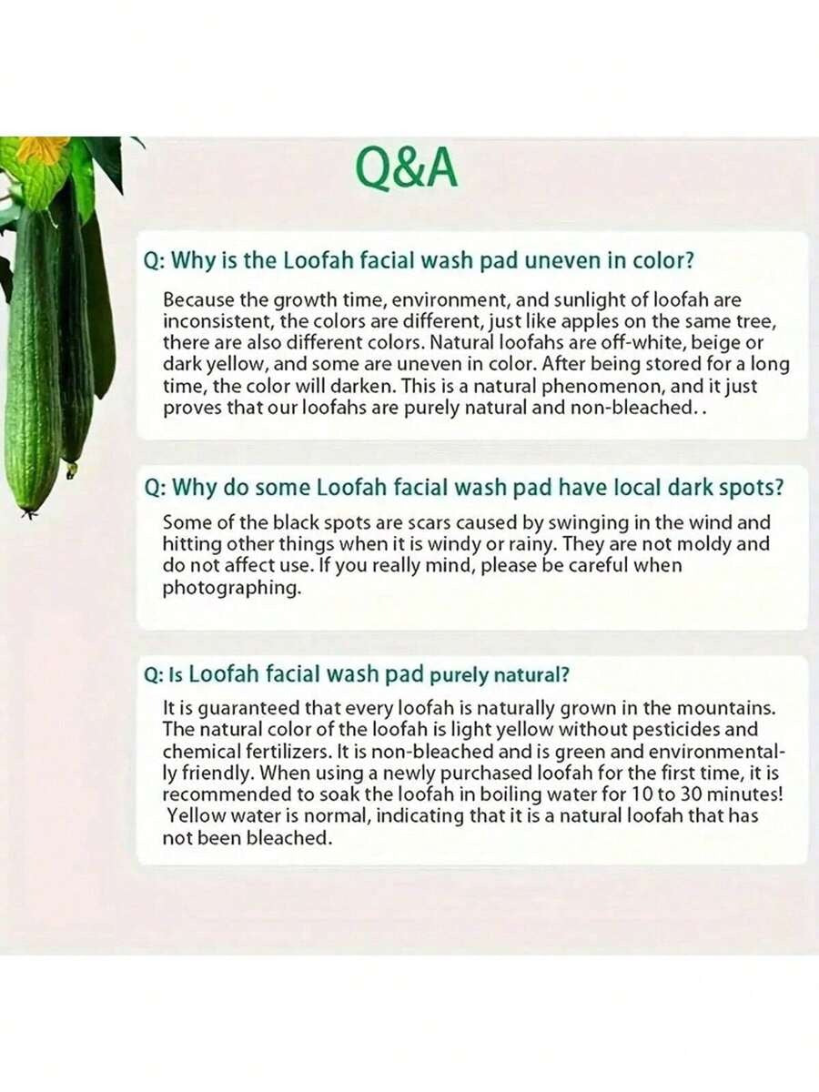 SHEIN وسادة تنظيف وجه من لوفة ناعمة