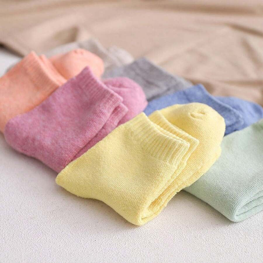 SHEIN 5 أزواج جوارب نسائية صوف شتوية دافئة