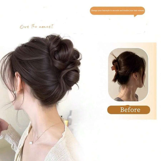SHEIN  مشبك إضافة شعر كعكة مجعدة ناعمة بستايل أنثوي