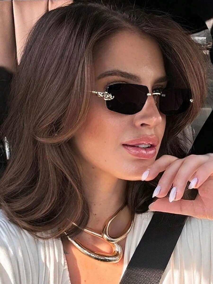 SHEIN نظارات بدون إطار بتصميم هندسي