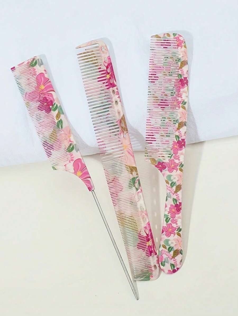 SHEIN مجموعة مكونة من مشط رفيع  ومشط بأسنان واسعة