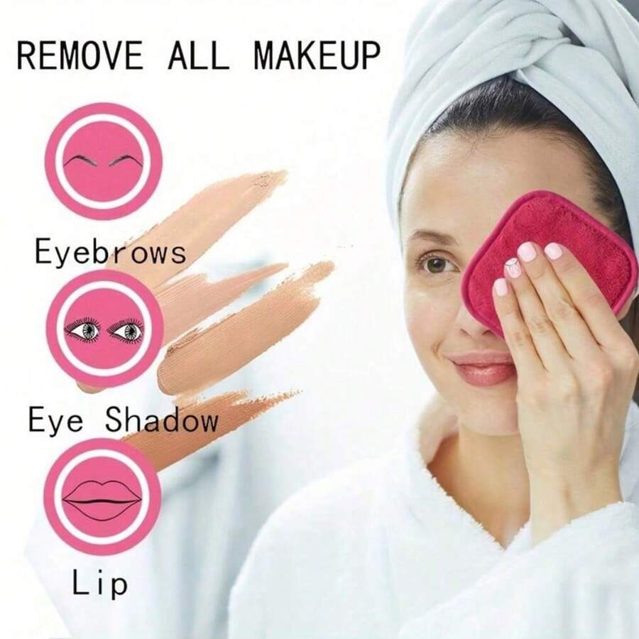 SHEIN  مناشف وجه ناعمة لإزالة المكياج