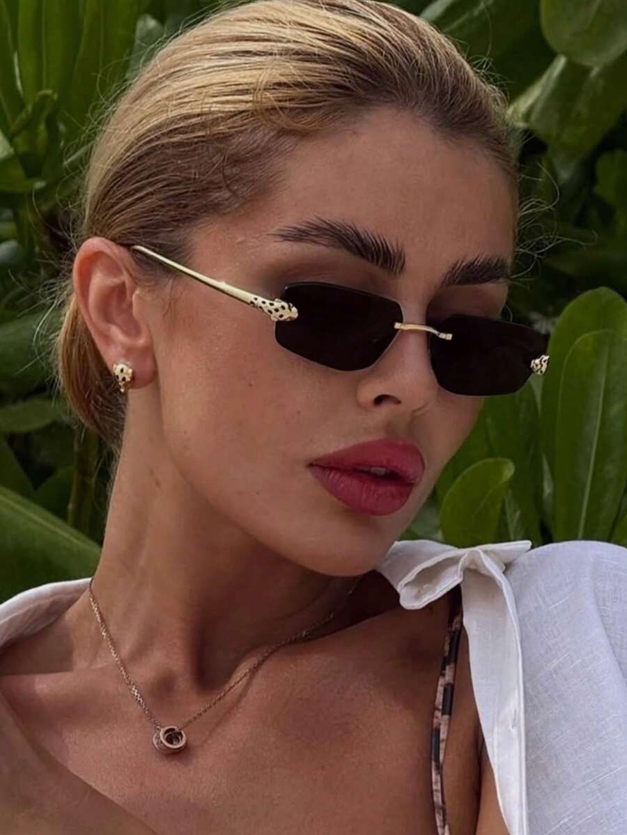 SHEIN نظارات بدون إطار بتصميم هندسي