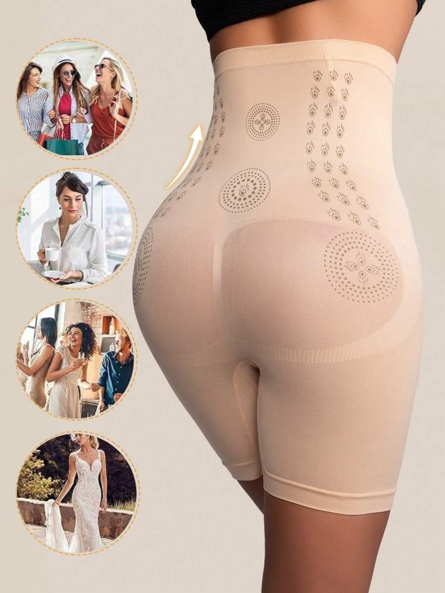 SHEIN شورت تشكيل عالي الخصر للتحكم في البطن وتحديد الخصر