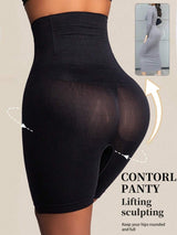 SHEIN شورت نسائي خصر عالٍ مشكل للجسم