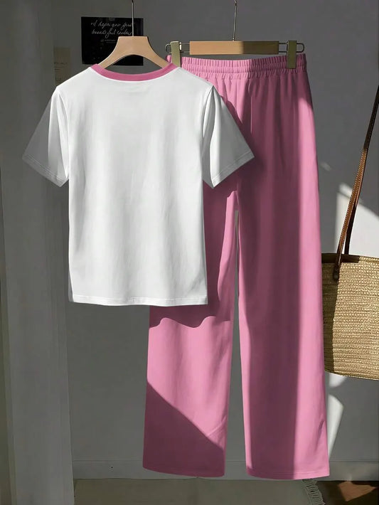 SHEIN طقم نسائي كاجوال أنيق من قطعتين