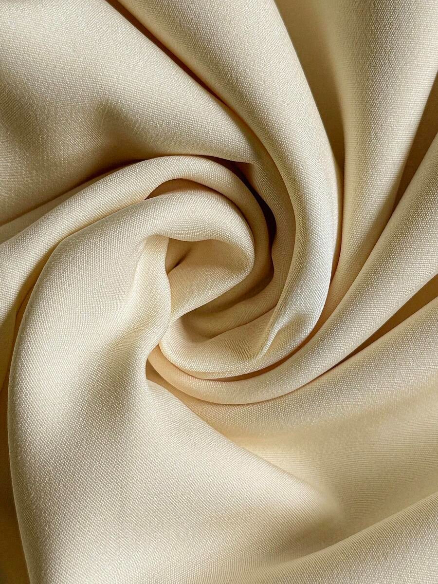 SHEIN Roveilla فستان طويل بخامة منسوجة ناعمة بلون أصفر فاتح