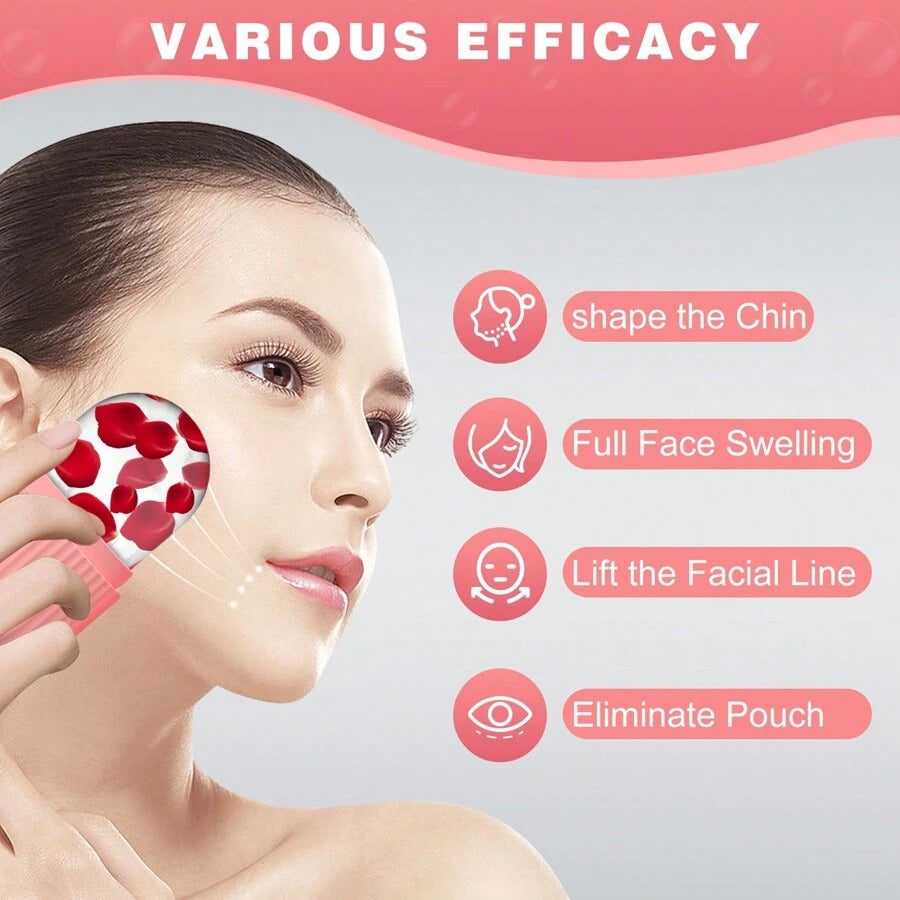 SHEIN أداة تدليك عملية من السيليكون رولر الوجه الثلجي