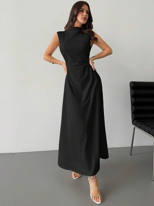 SHEIN Firerie فستان ماكسي اسود بدون أكمام