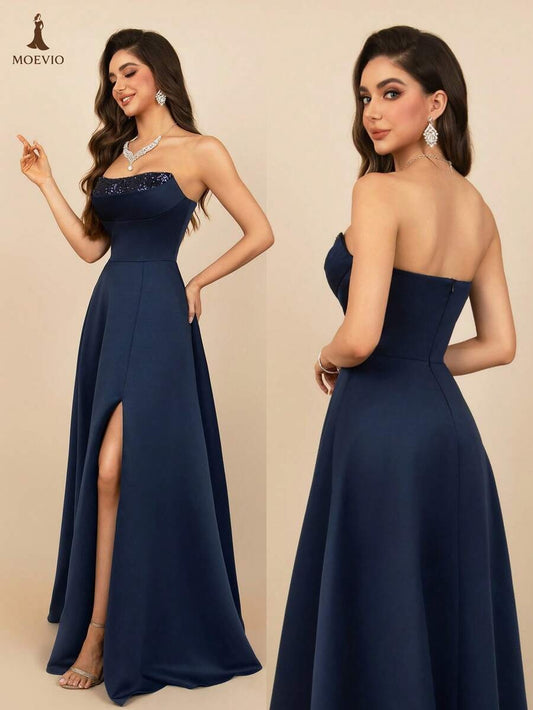SHEIN MOEVIO فستان سهرة طويل بستايل كتف مكشوف