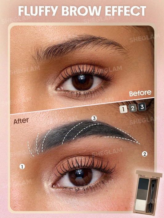 SHEGLAM Puff Charcoal علبة ظلال حواجب