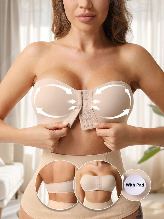 SHEIN حمالة صدر بلا أحزمة لون مشمشي