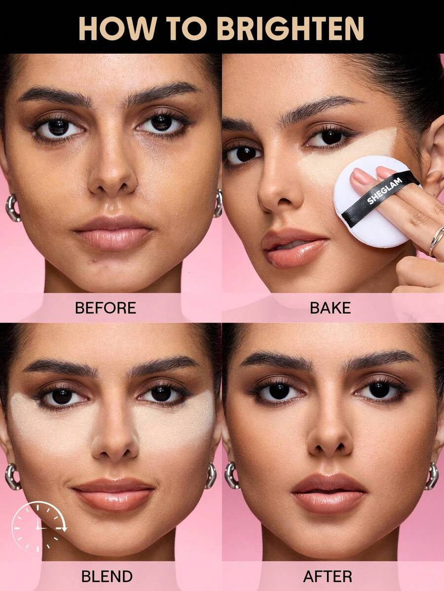 SHEGLAM Baked Glow بودرة مثبتة بلمعة ناعمة