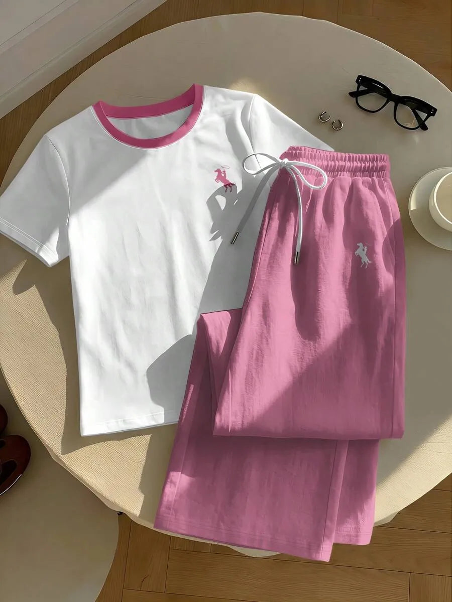 SHEIN طقم نسائي كاجوال أنيق من قطعتين