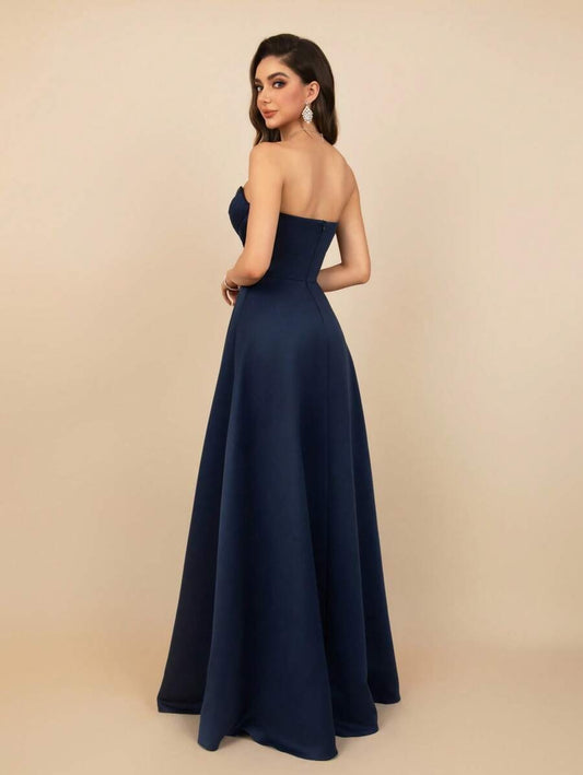 SHEIN MOEVIO فستان سهرة طويل بستايل كتف مكشوف