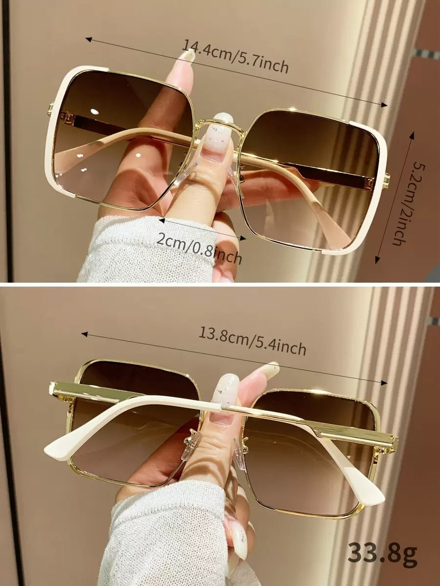 SHEIN نضارة شمس بإطار مربع كبير وأنيق