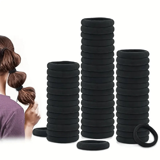 SHEIN ربطات شعر سوداء عالية المرونة