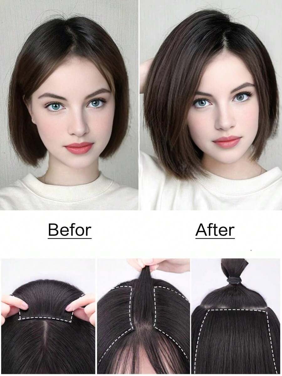 SHEIN وصلة شعر بمشبك خفيفة وطبيعية