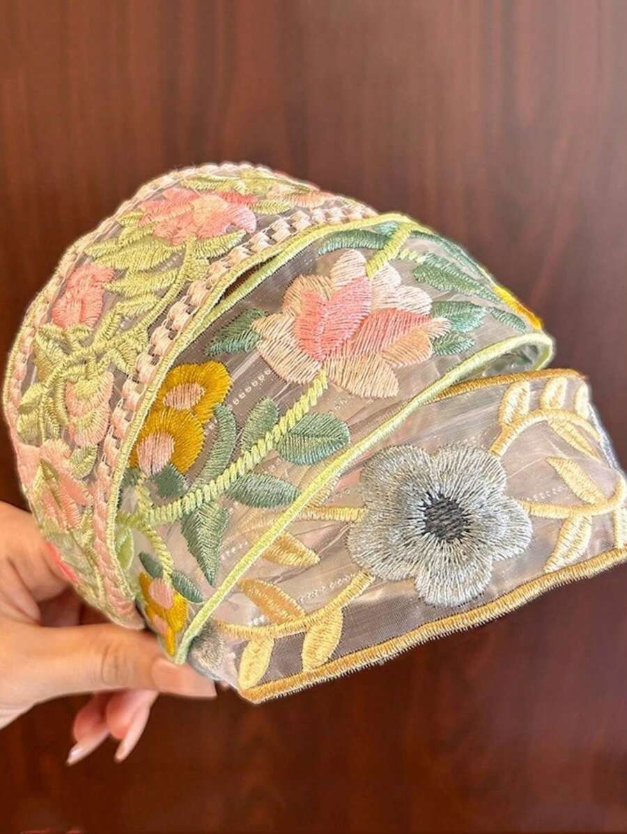 SHEIN طقم 3 قطع شريط رأس مطرز بطابع بوهيمي