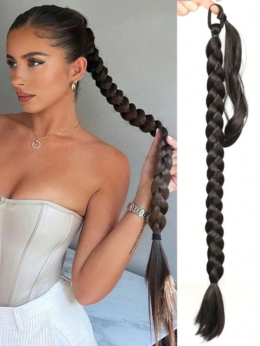 SHEIN ضفيرة صناعية – لون أسود بني