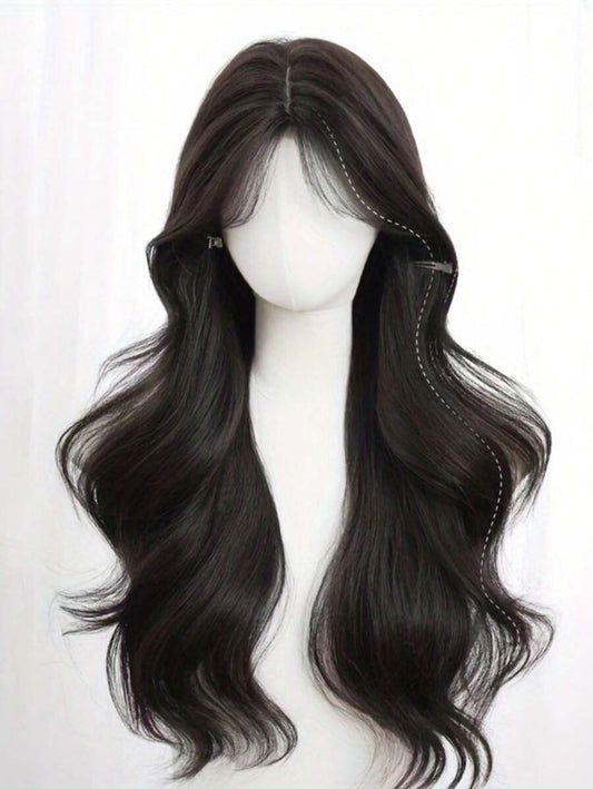 SHEIN باروكة شعر مموج مع غرة