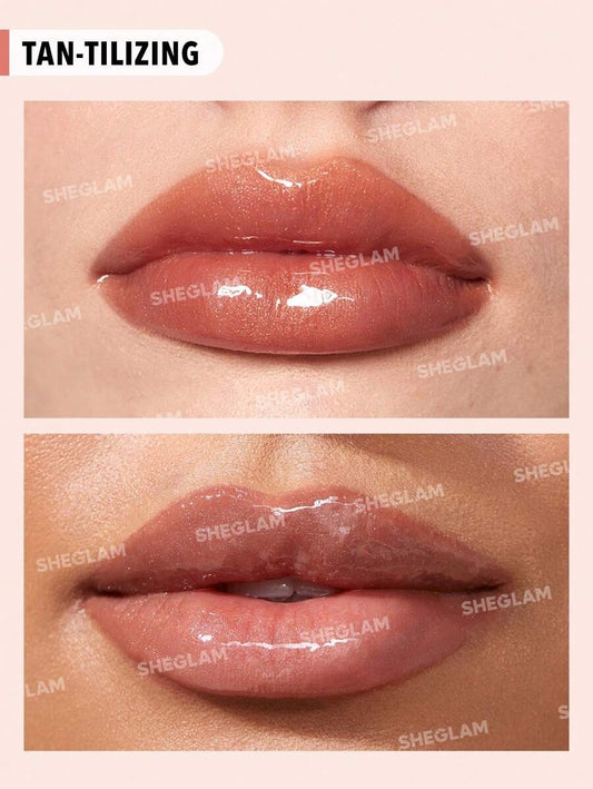 SHEGLAM Power Bouquet – Tan-tilizing ملمع شفاه مرطب بلون بني فاتح