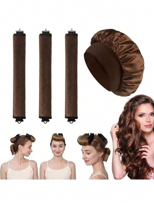 SHEIN عدد  4 قطع مجموعة تصفيف الشعر بدون حرارة