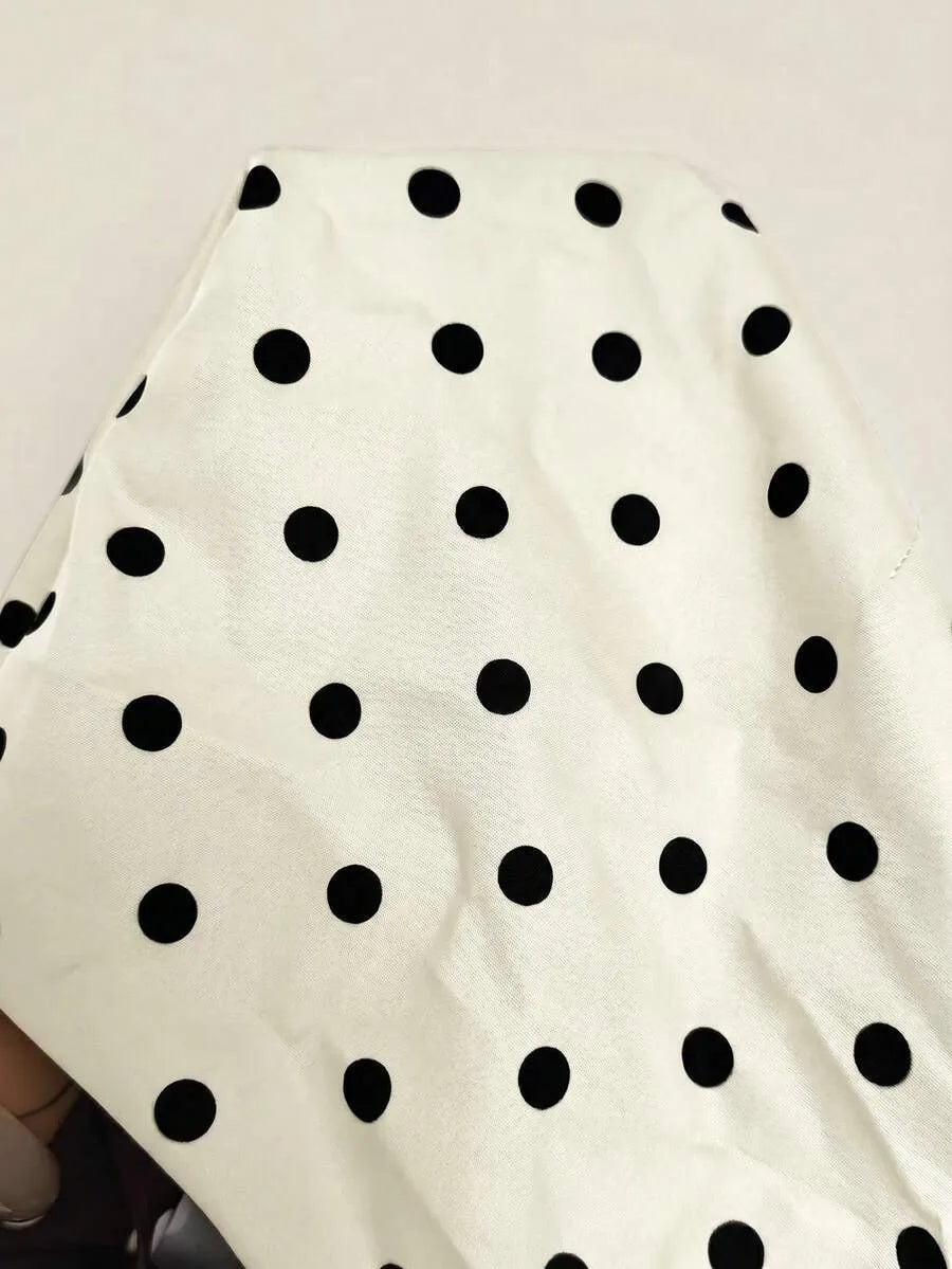SHEIN Siren Gaze بلوفر نسائي بأكمام قصيرة وخصر مطوي وحافة غير متماثلة