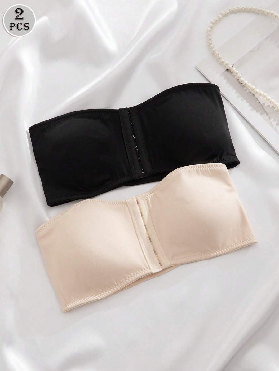 SHEIN طقم 2 حمالة صدر  بلون أسود و بيج