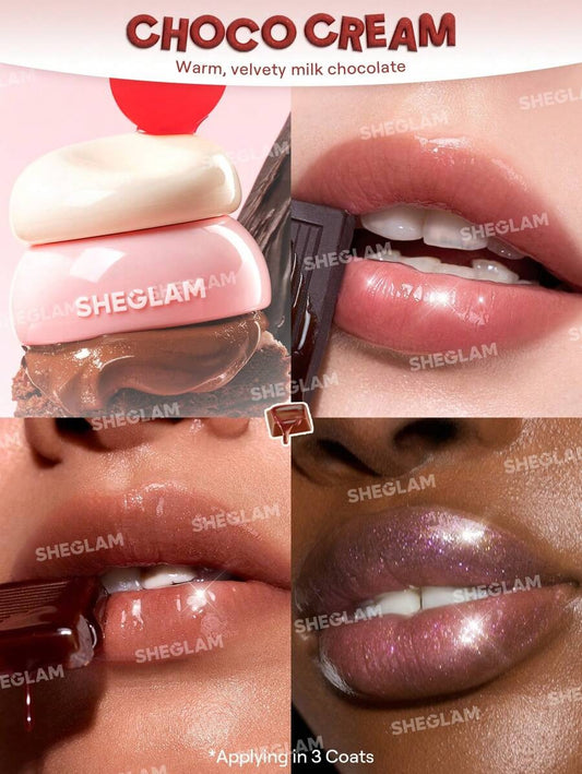 SHEIN Hydra Jelly Pocket Choco Cream بلسم شفاه شفاف كريمي ناعم