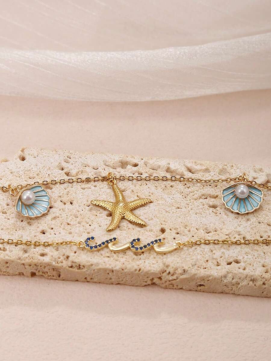 SHEIN طقم خلخال بوهيمي من قطعتين للساق