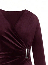 SHEIN فستان كاجوال ضيق طويل الأكمام كبير الحجم