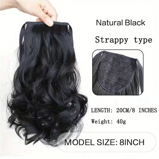 SHEIN ذيل حصان بودي ويف مع شريط ربط ودبوس