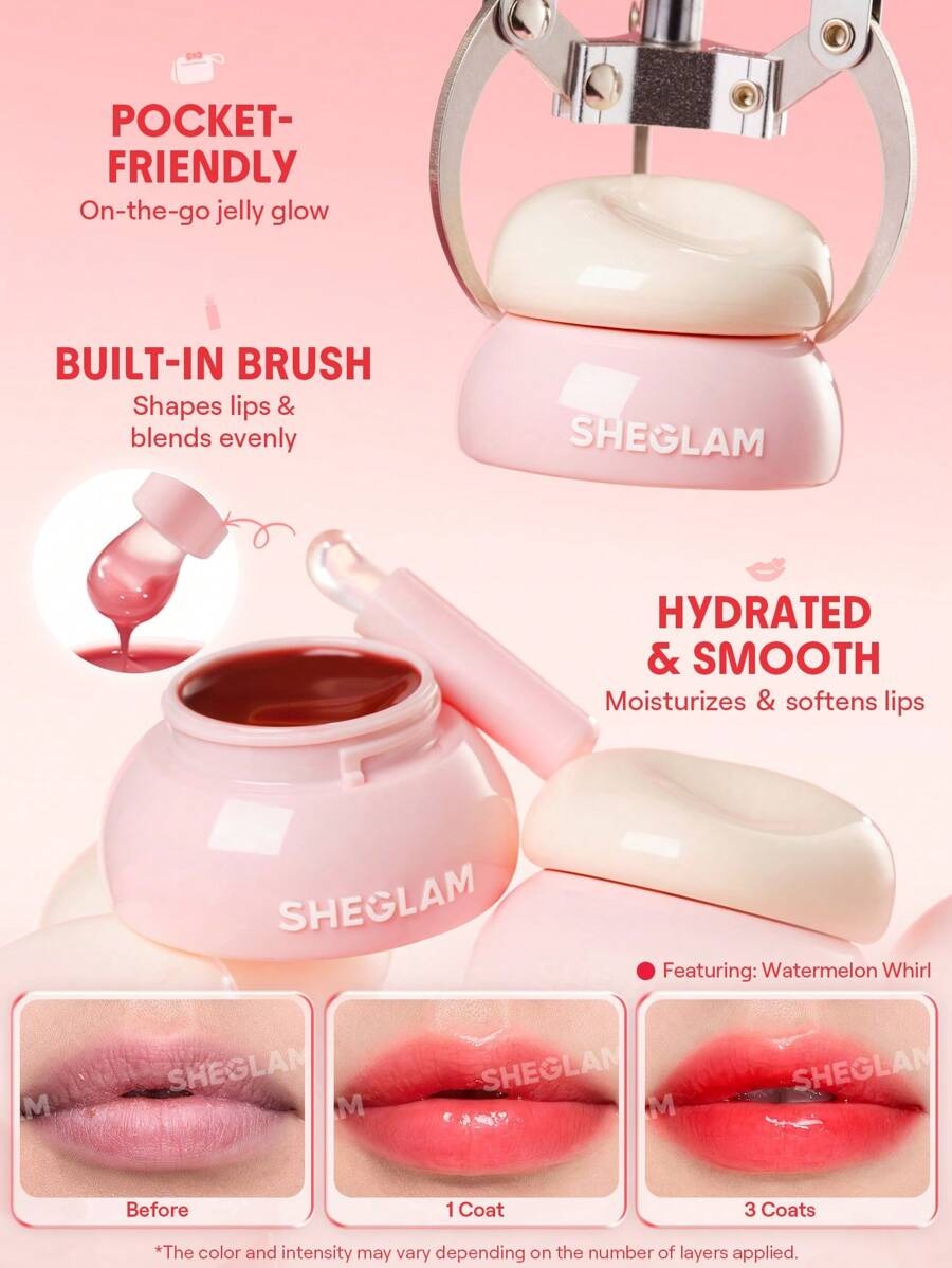 SHEIN Hydra Jelly Pocket Choco Cream بلسم شفاه شفاف كريمي ناعم