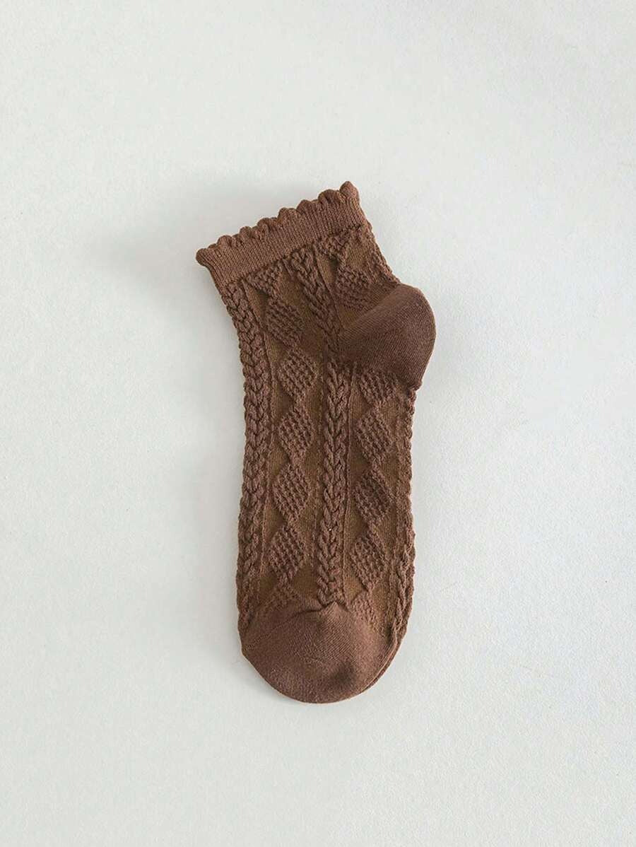 SHEIN  جوارب كاحل دانتيل نسائية خفيفة