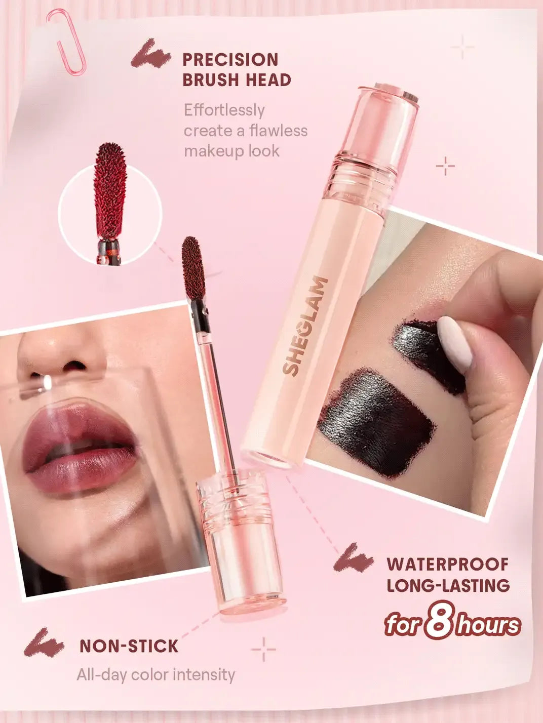 SHEGLAM Fall In Line محدد شفاه قابل للتقشير Pinky Promise