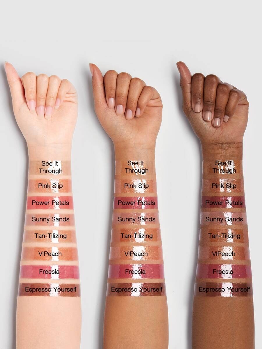 SHEGLAM Power Bouquet – Tan-tilizing ملمع شفاه مرطب بلون بني فاتح