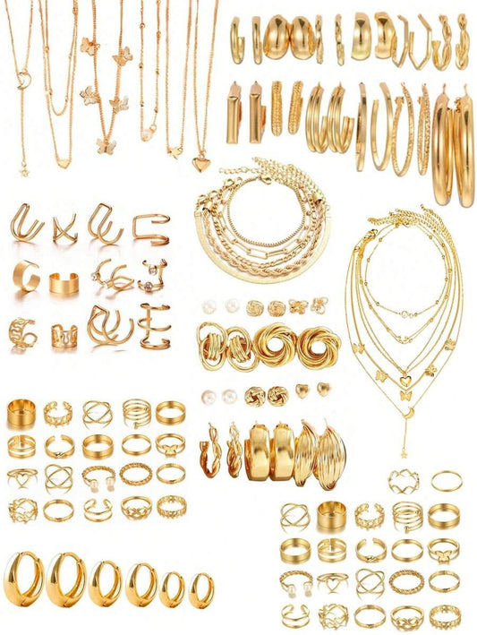 SHEIN طقم مجوهرات ذهبي أنيق