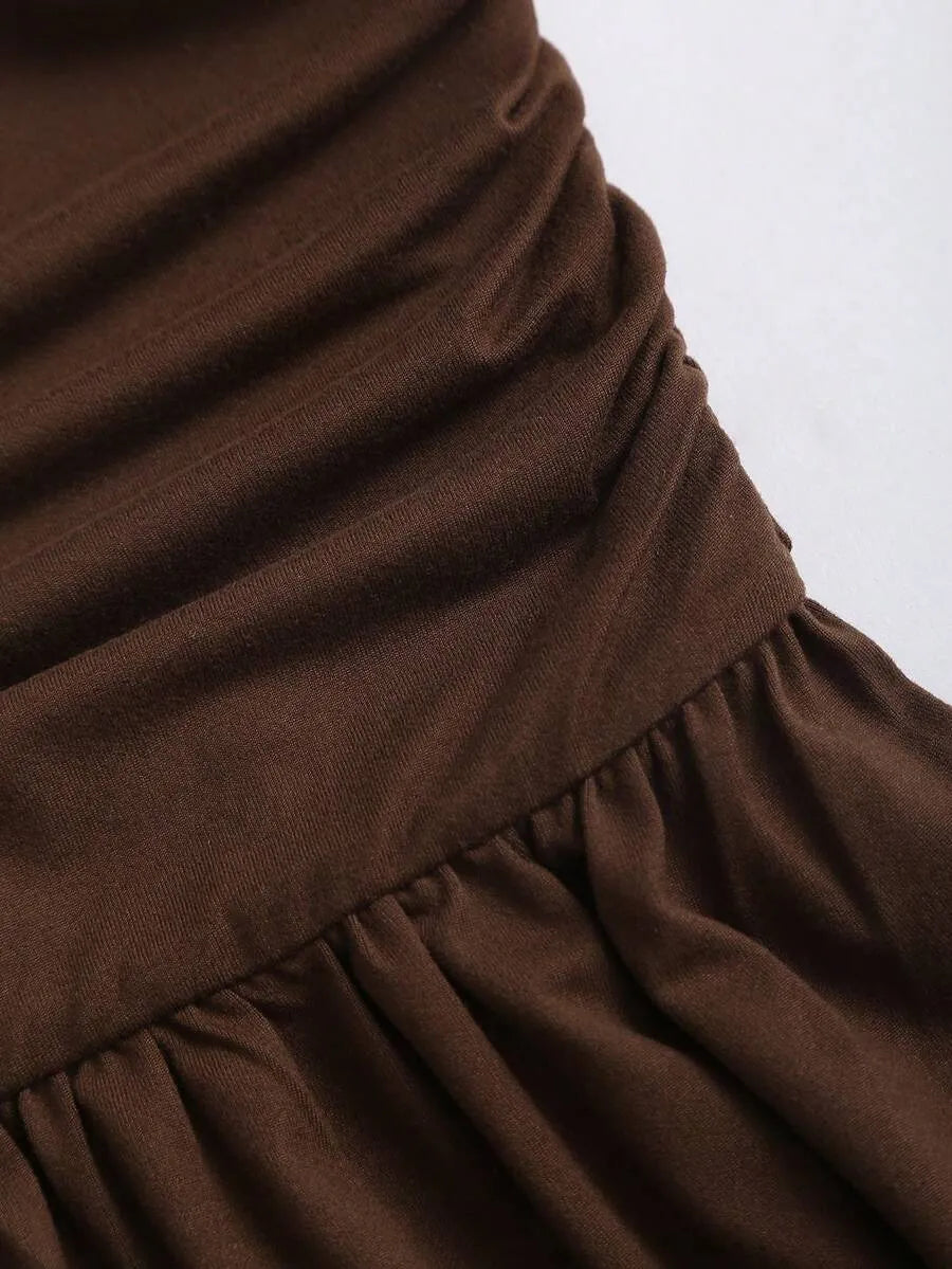 SHEIN Sweetra جمبسوت نسائي بحمالات بحرفة دانتيل وبنطال واسع من