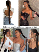 SHEIN ضفيرة صناعية – لون أسود بني