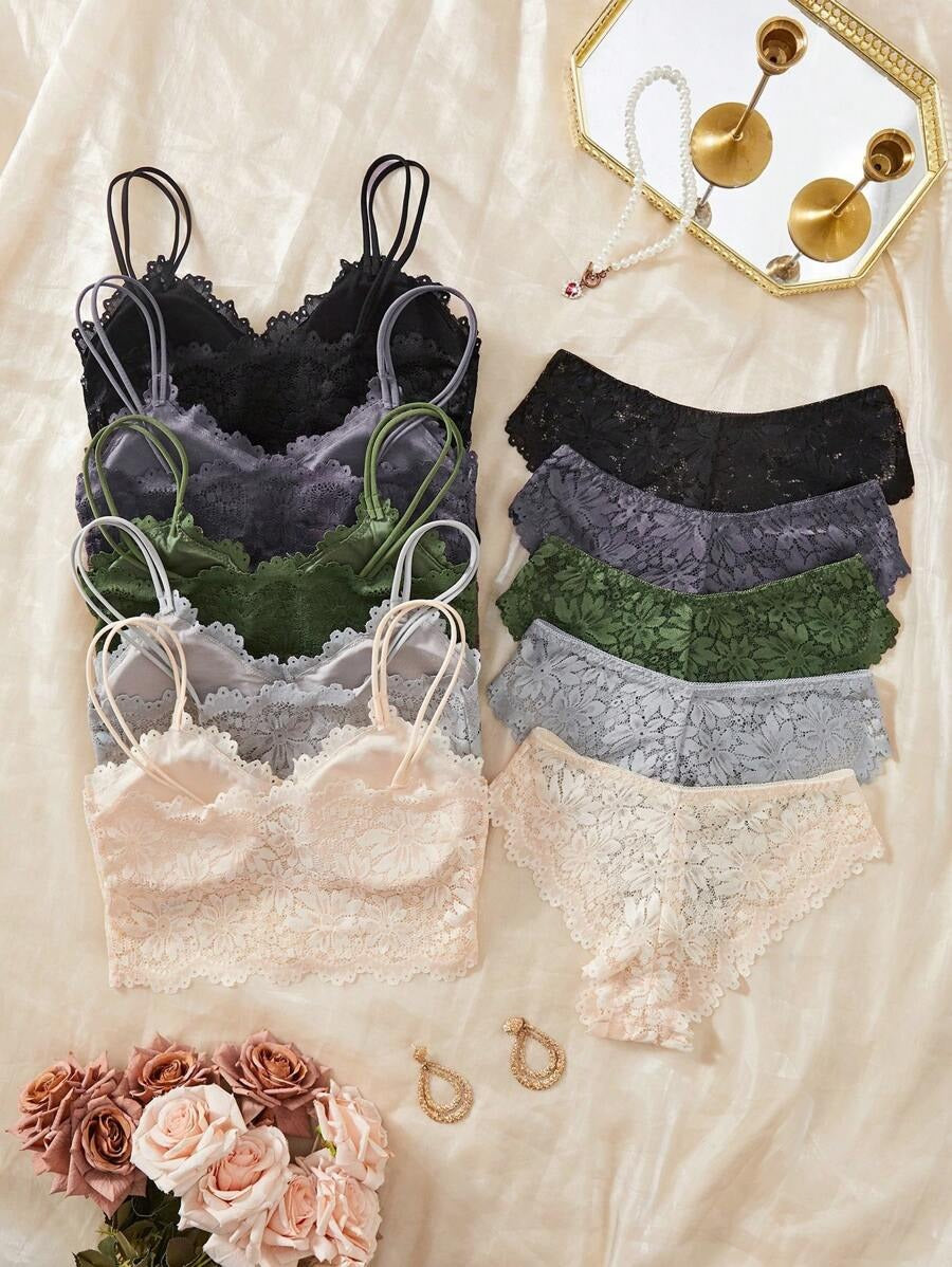 SHEIN مجموعة 5 أطقم لانجري