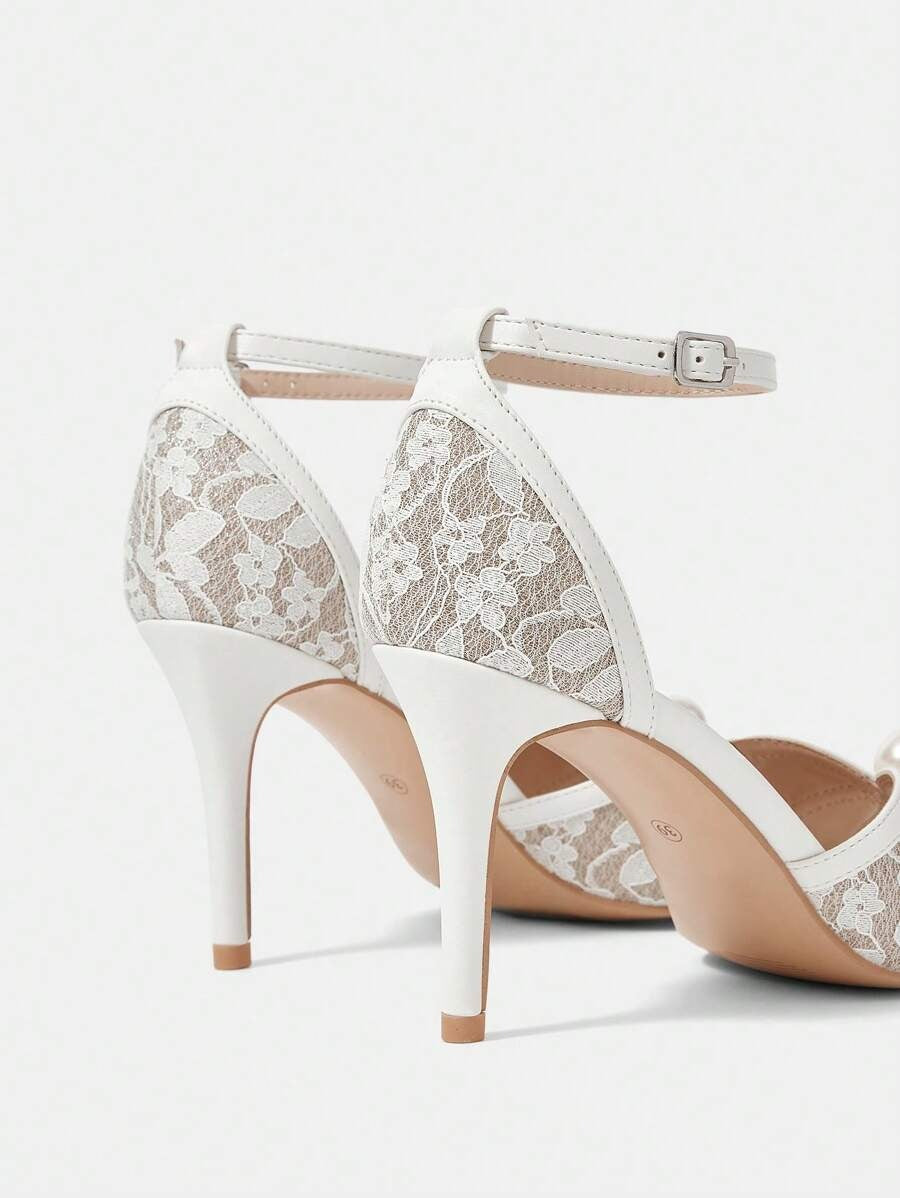 SHEIN qualityCUCCOO HITCHD  حذاء كعب عالي أنيق  بلون أبيض