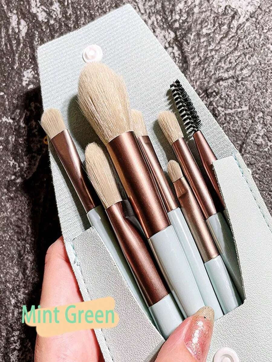 SHEIN مجموعة فرش مكياج محمولة ٨ قطع