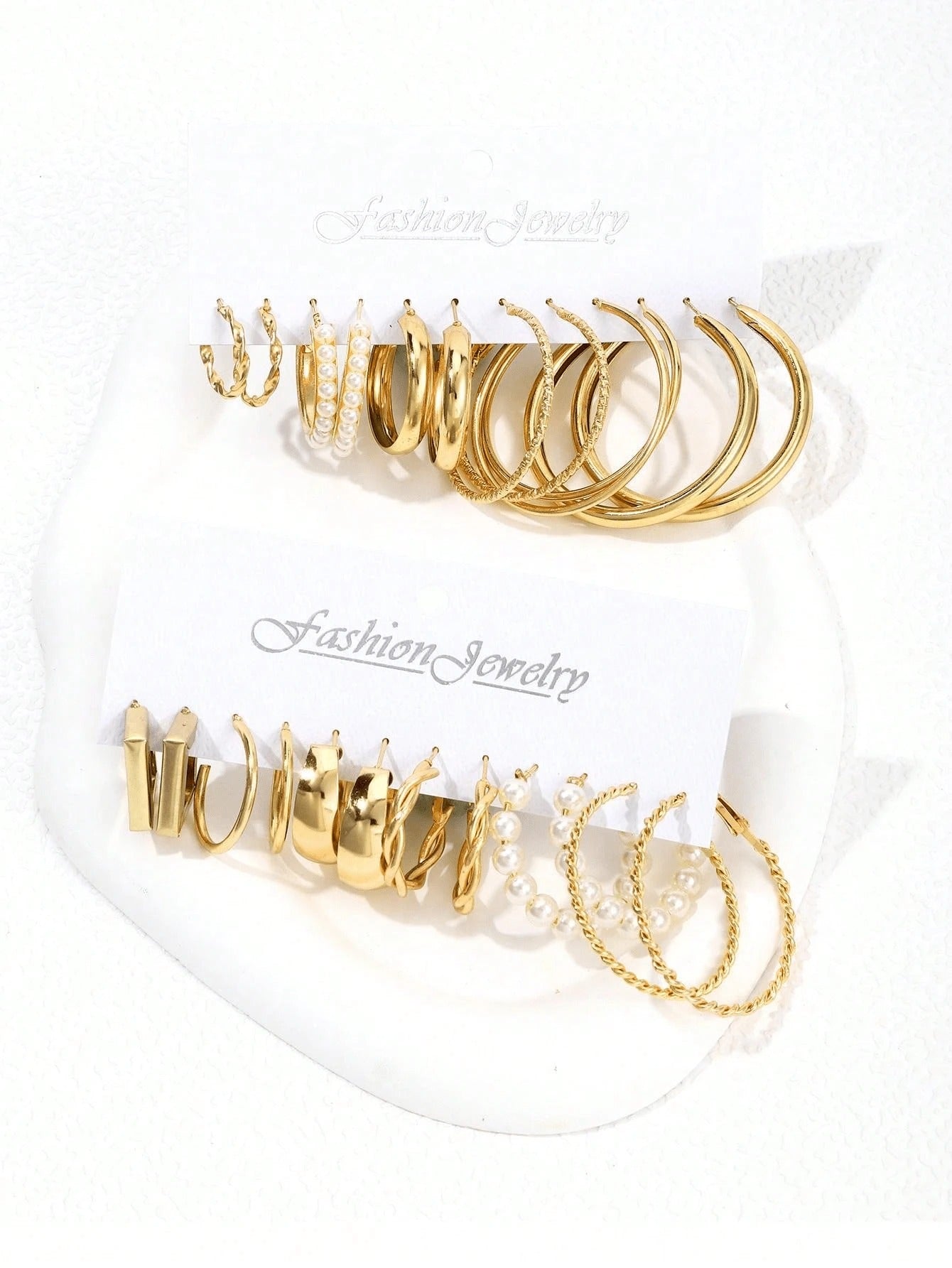 SHEIN طقم أقراط بوهيمي ذهبي