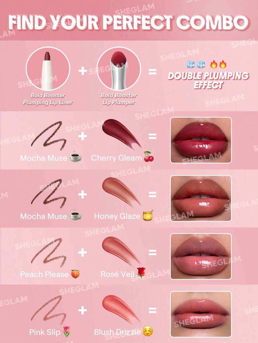 SHEGLAM – Bold Booster Blush Hour قلم تحديد شفاه بلون